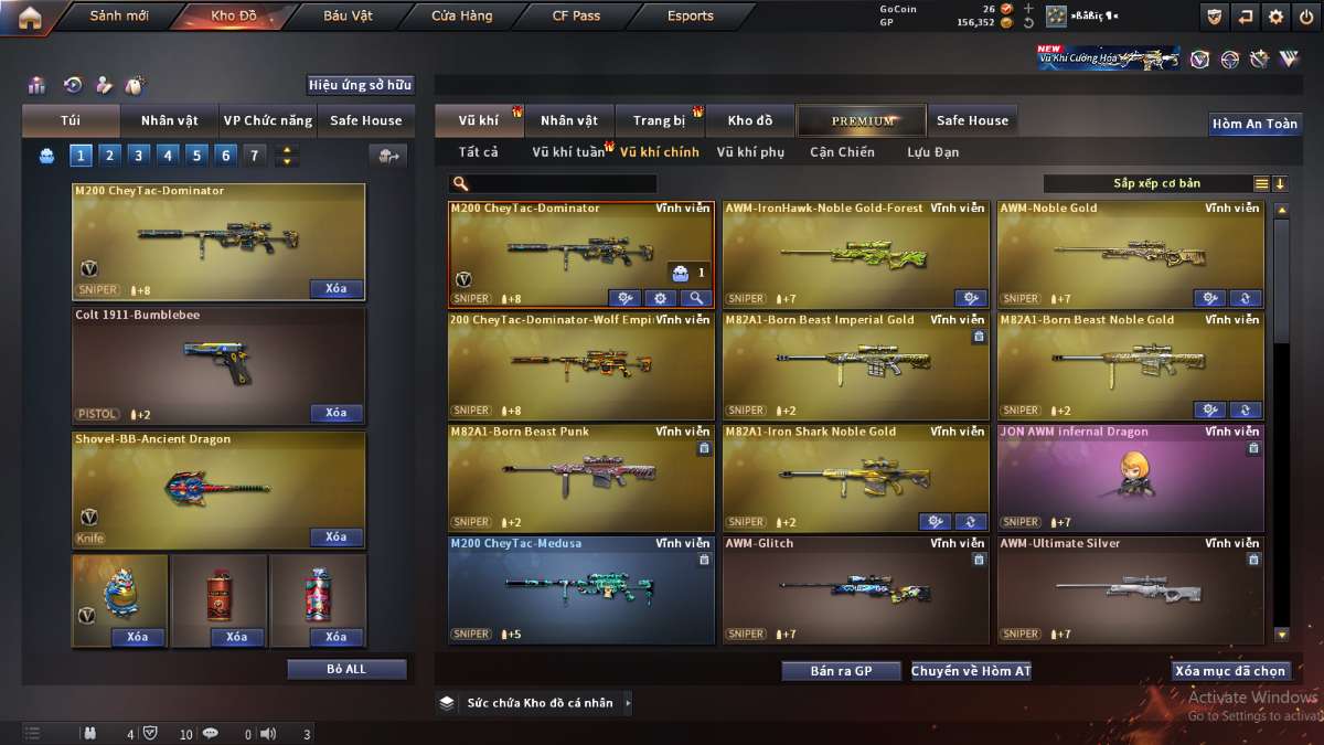 shop acc cf uy tin gia re